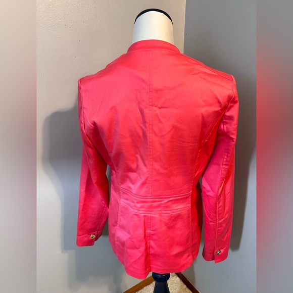 Bright Charter Club bright pink zip up jacket size 8 - Picture 2 of 2